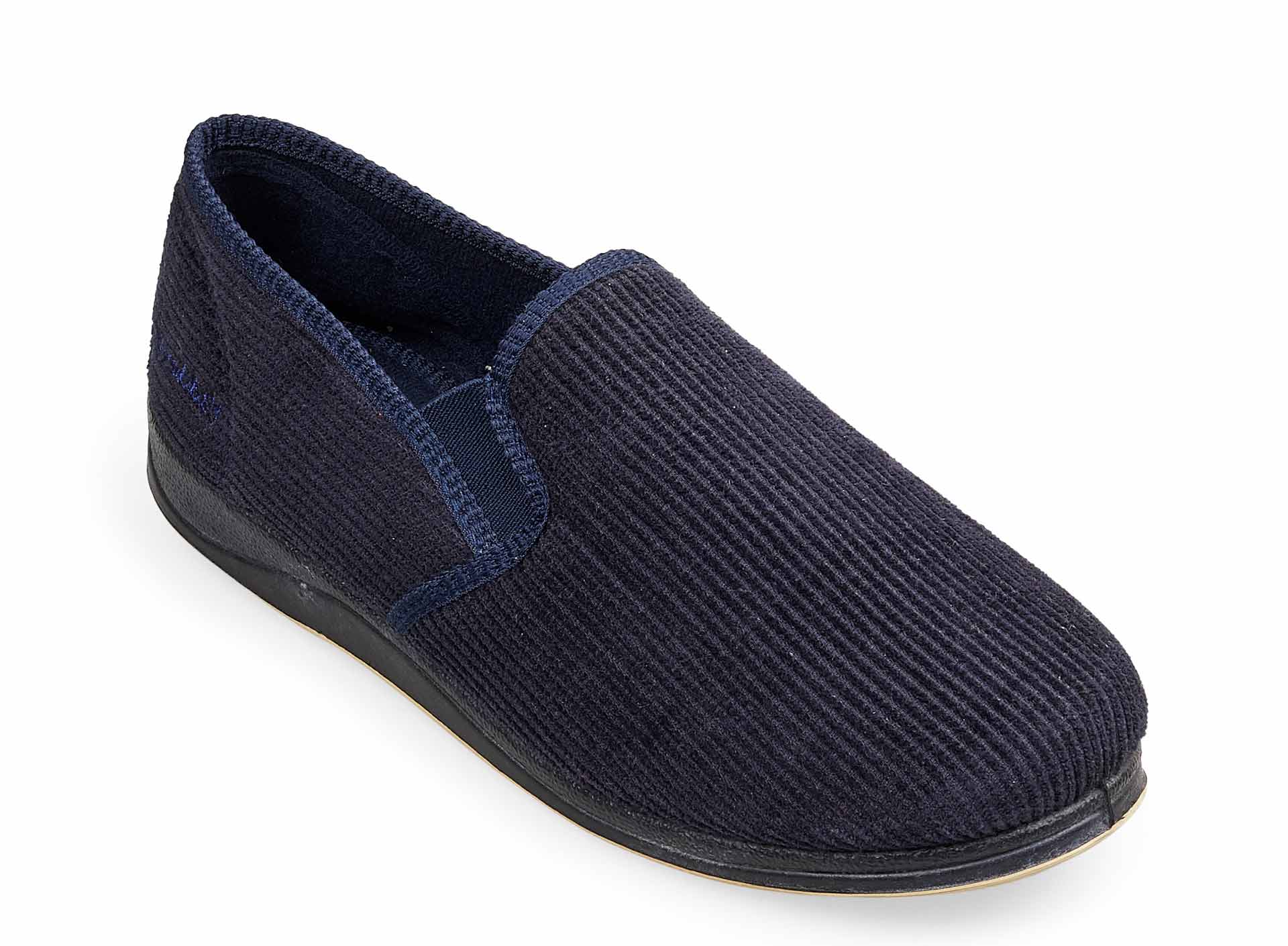 Padders Albert Navy Corduroy Slippers