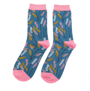 Women's Berry Branches Socks Navy