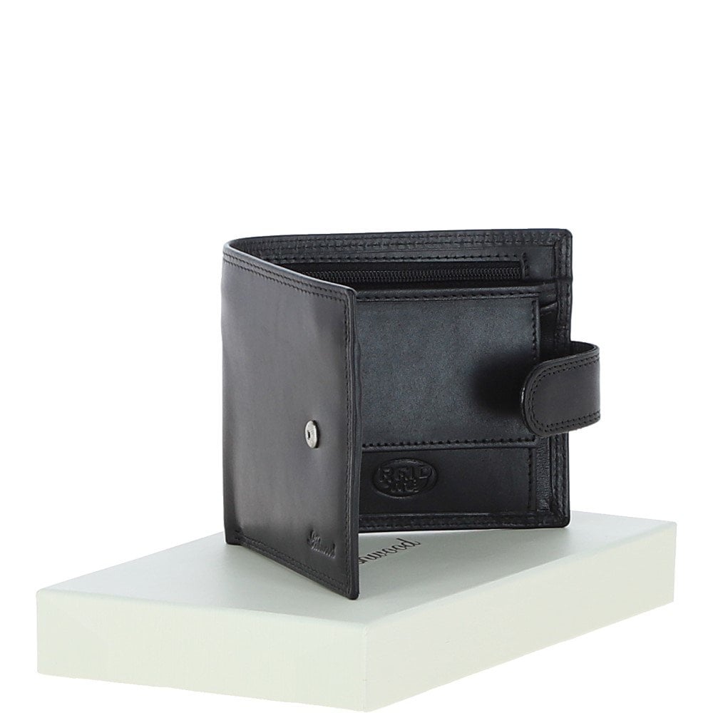 Ashwood Mens Bifold Leather Wallet Black